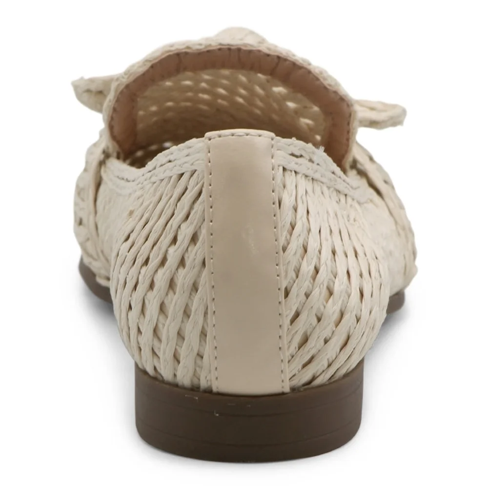 Charles David Cream Crochet Raffia Loafers Finite Slip-On Flats Women’s Size 9.5 - Picture 3 of 7